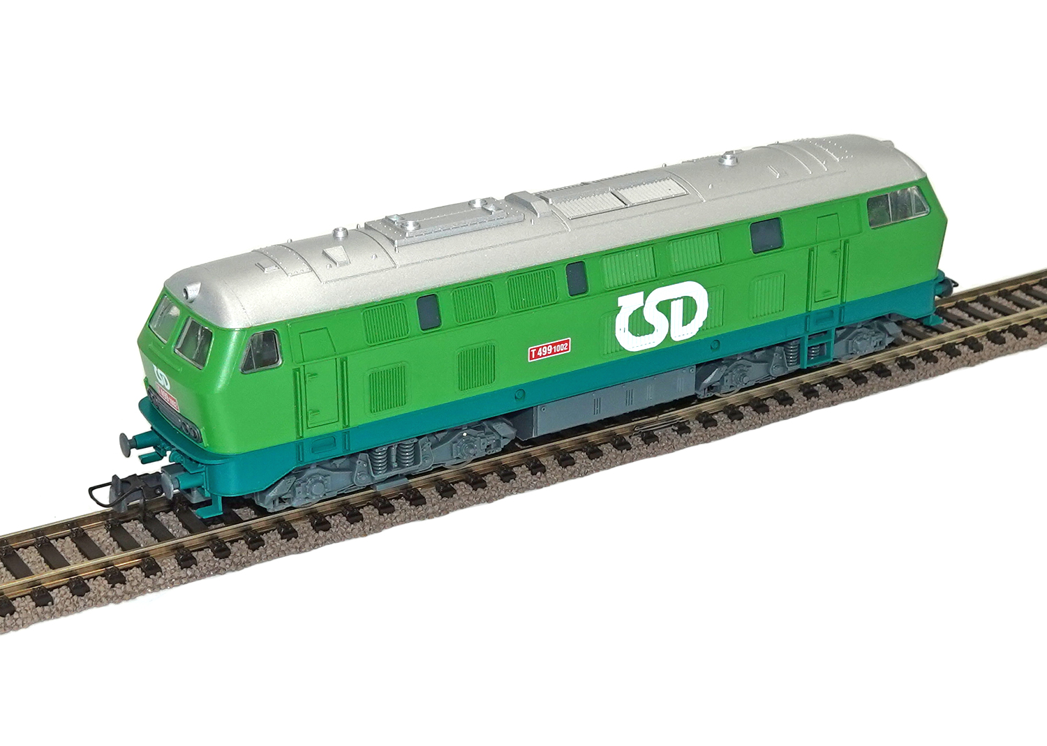 Roco 53453 ČSD Diesellokomotive T499 1002 grün DC 