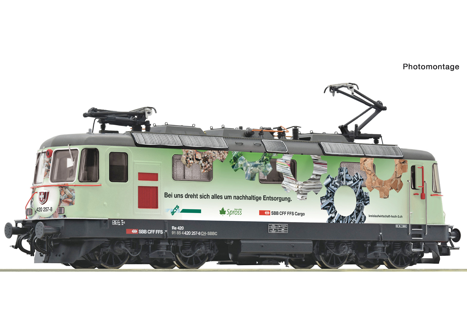 Roco 71417 SBB E-Lokomotive Re 420 257-8 Cargo DCC 