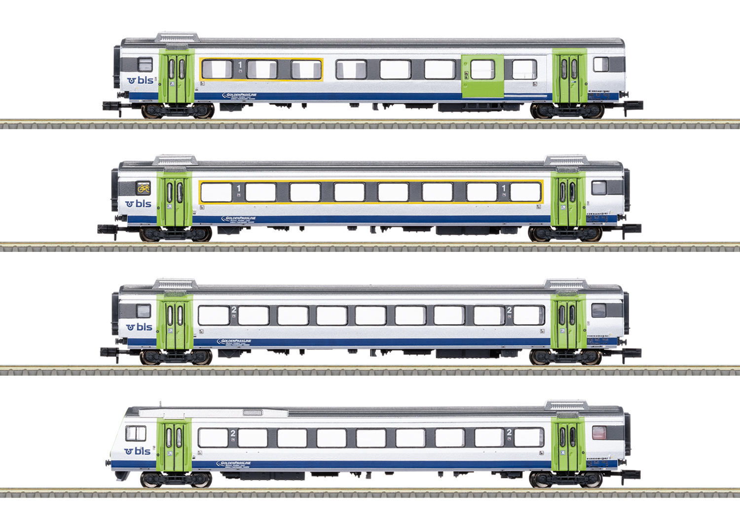 Minitrix 18293 BLS GoldenPassLine Wagen-Set 4-tlg. 