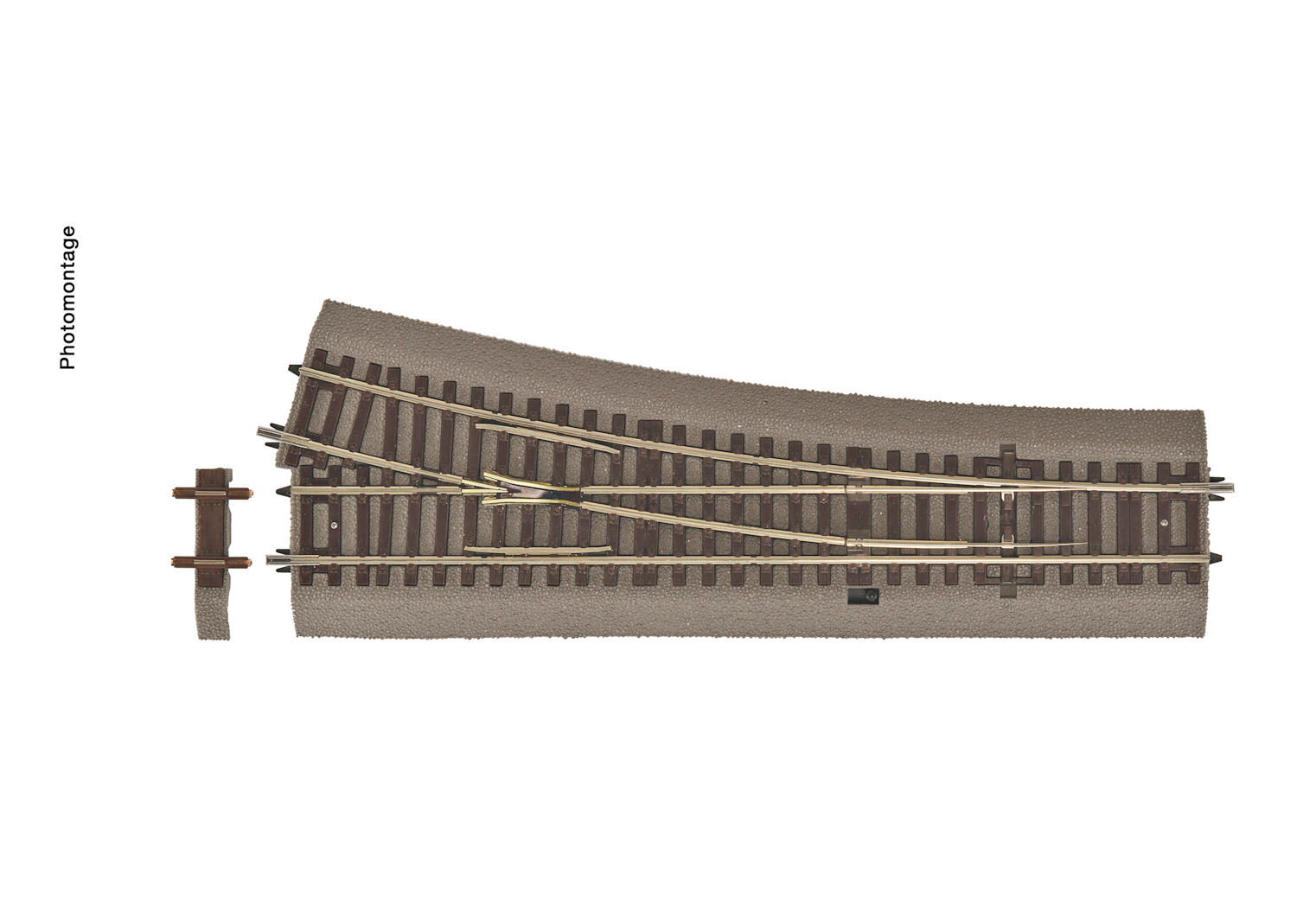 Roco 42535 Weiche rechts Wr15 mit Bettung