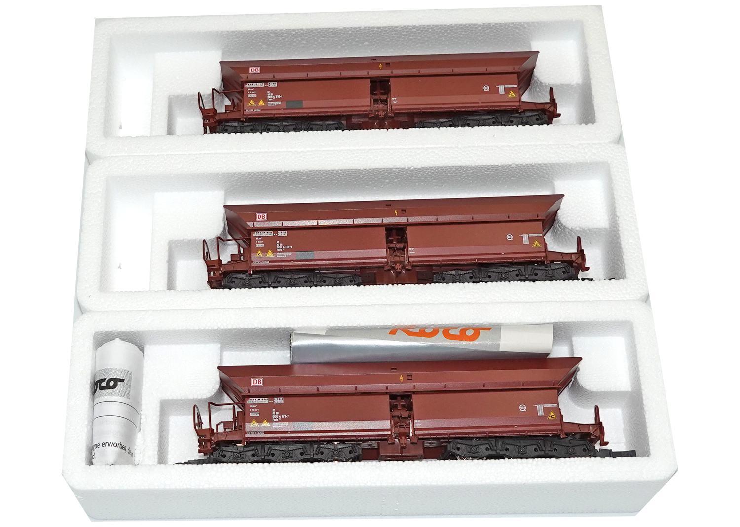 Roco 45999 DB Selbstentladewagen-Set Erz 3-teilig 