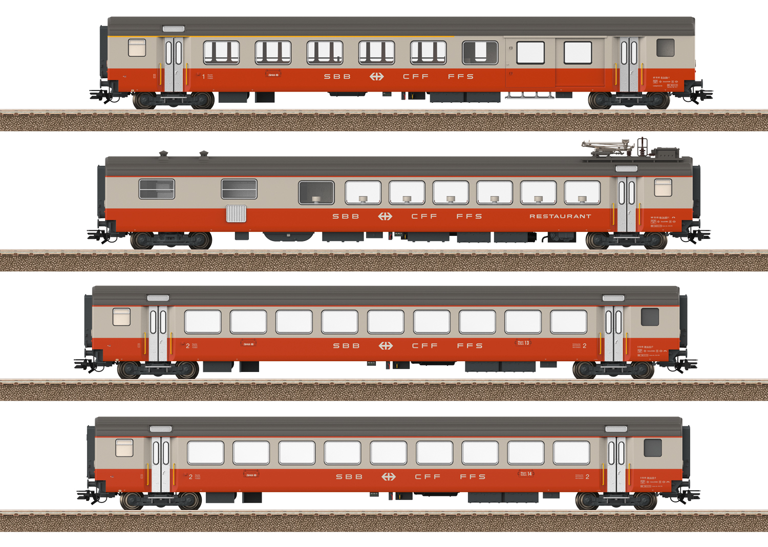 Trix 23690 SBB Swiss Express Personenwagen-Set 4.tlg.  