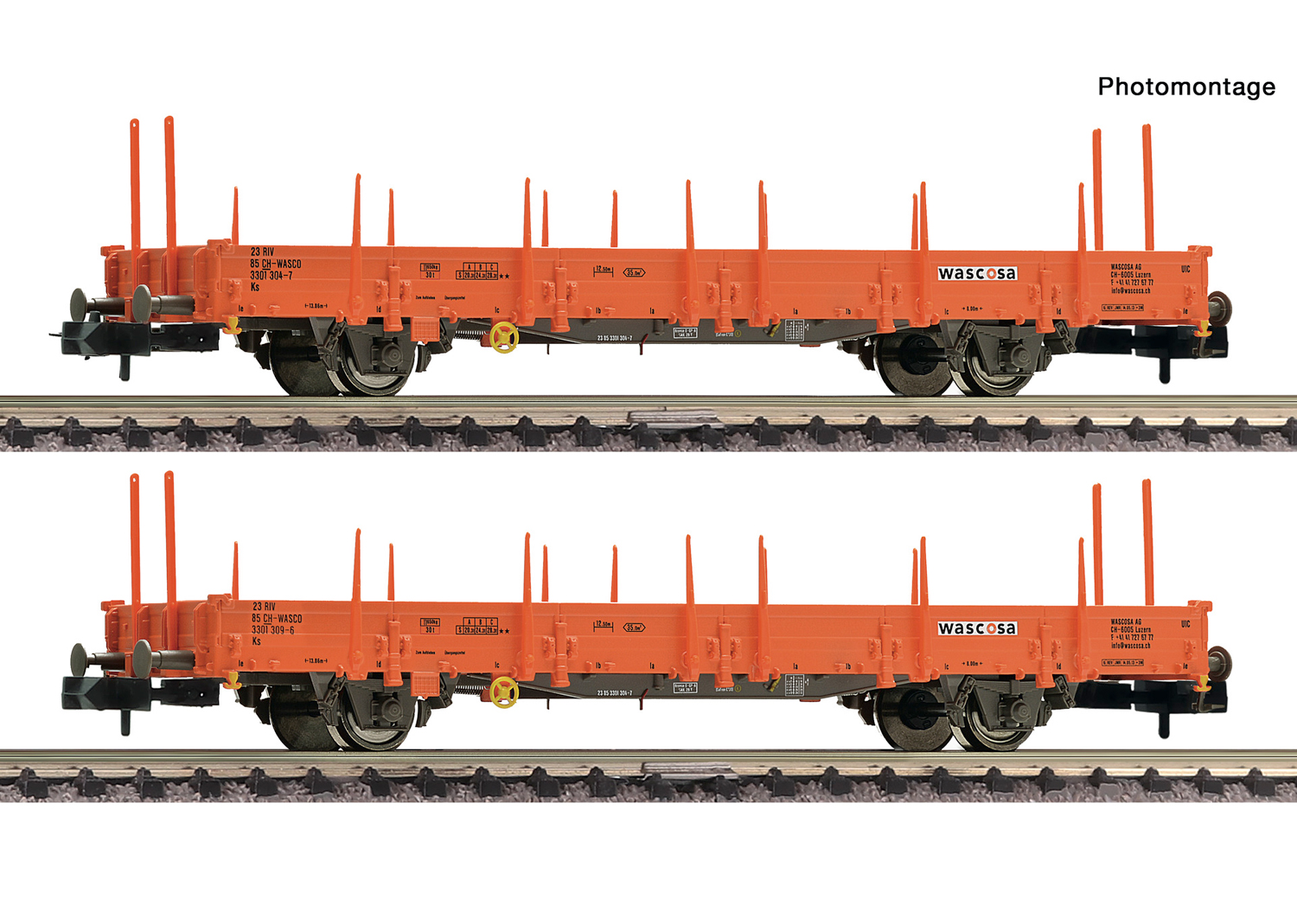 Fleischmann 825752 Wascosa 2 Tlg Set Schwenkrungenwagen