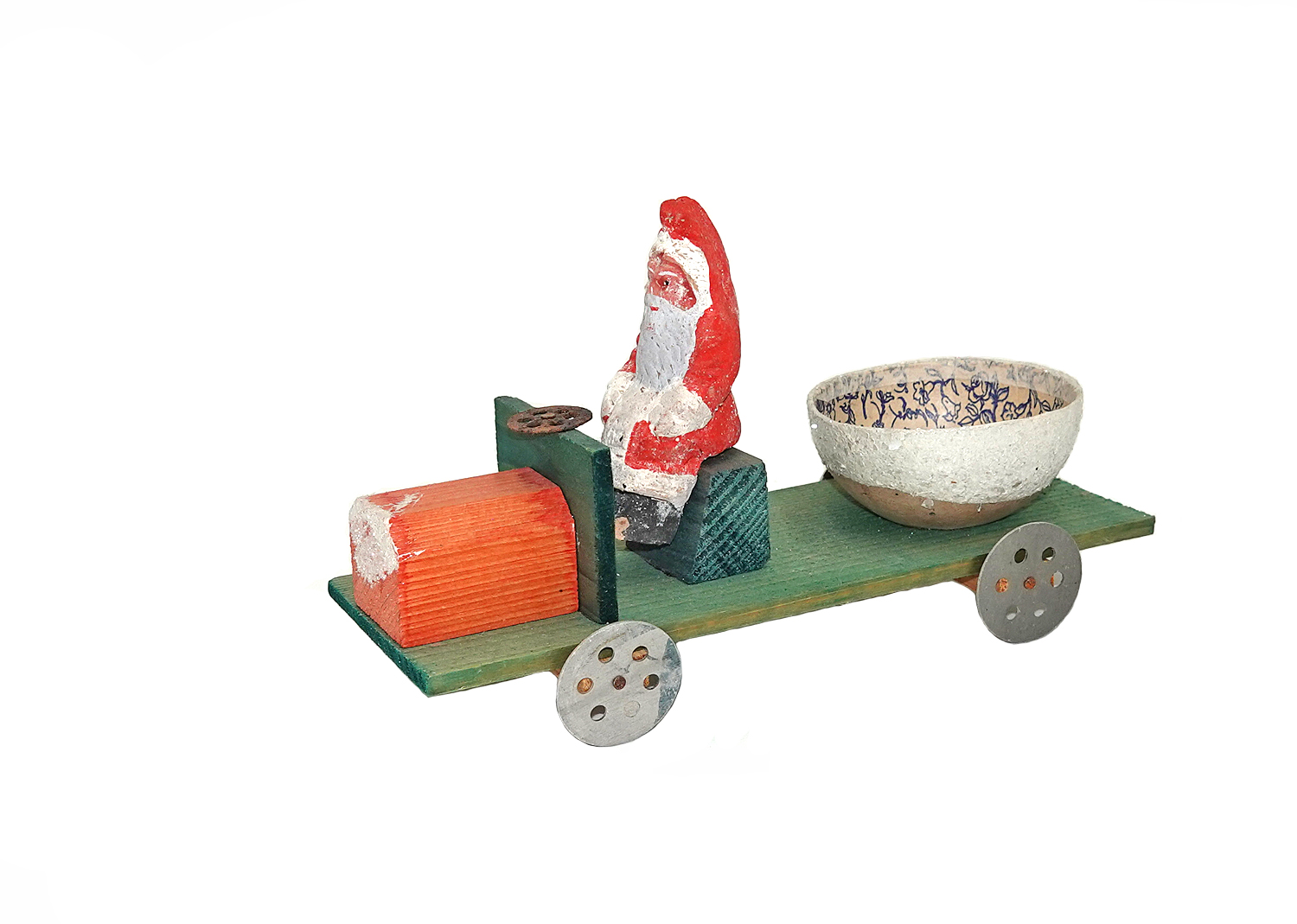 Vintage Nikolaus mit Auto