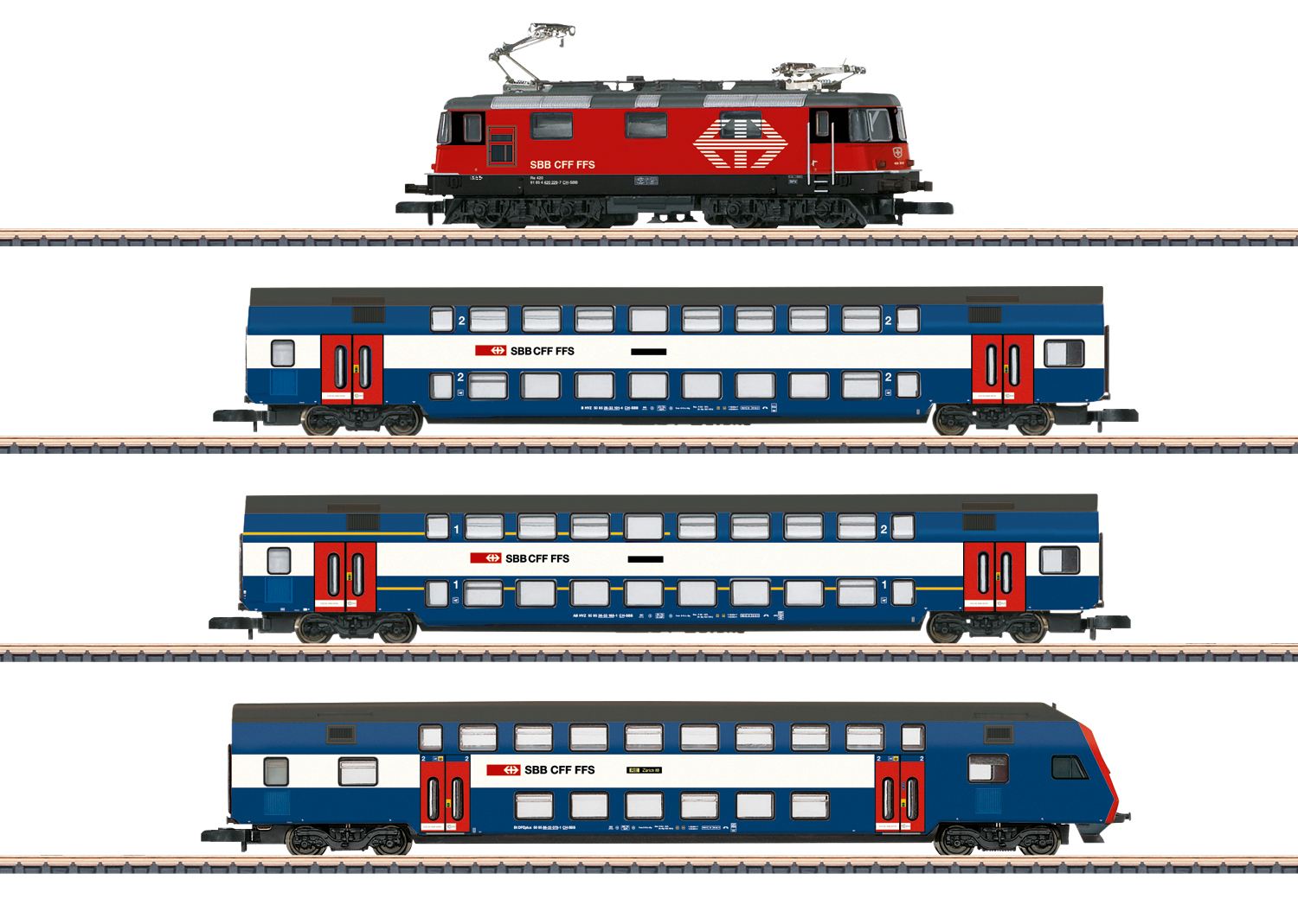 Märklin Z 81195 SBB Züricher S-Bahnzug mit Re 420