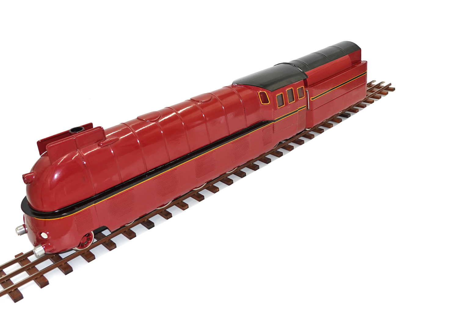 Spur 1 Stromlinien Dampflokomotive Borsig rot DC (Biaggi ?)