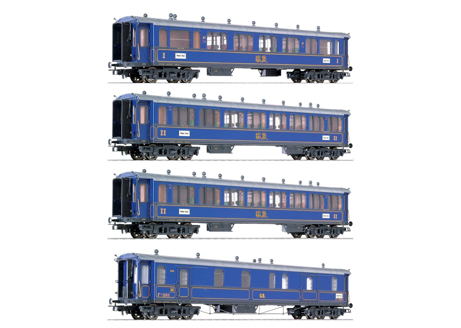 Liliput 350114 Schnellzugwagen-Set 4-teilig der Gotthardbahn 